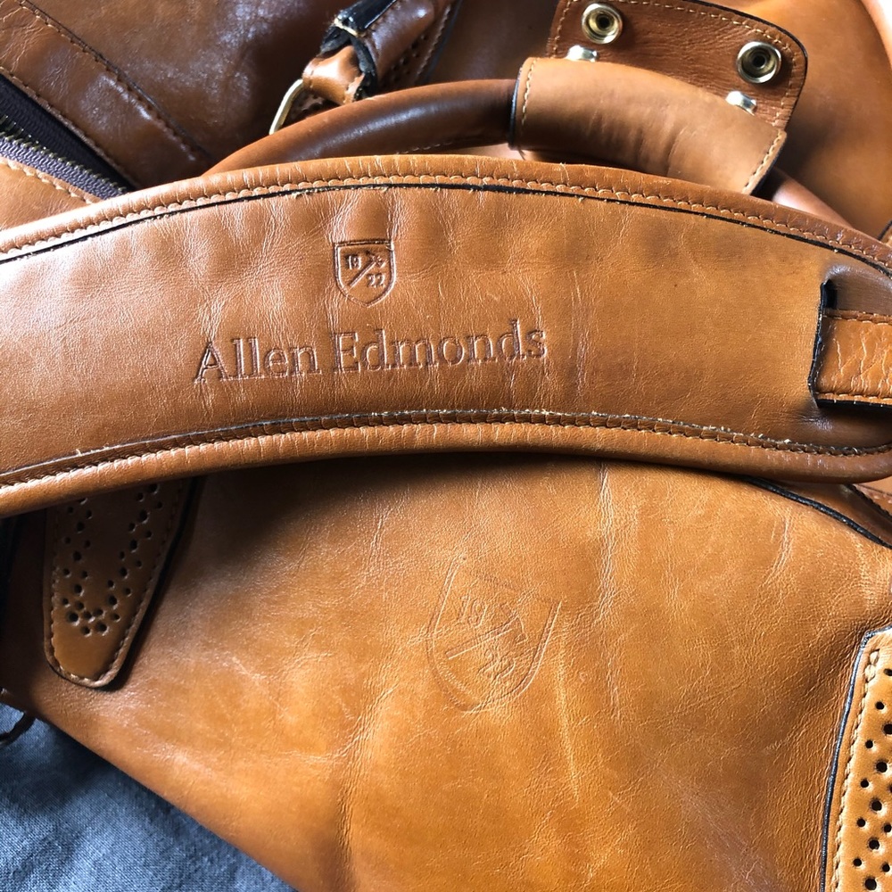 Allen Edmonds Saddle Leather Travel Bag